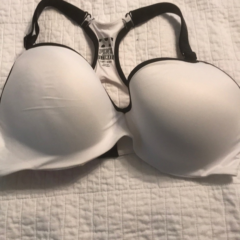 Pink sports bra